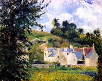  Houses Oil Painting - houses of l hermitage pontoise 1879 Camille Pissarro scenery